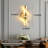 Modern Leaf-Shaped Led Wall Sconce, Gold Glitter Acrylic Design, Dimmable Bedside Wall Sconces