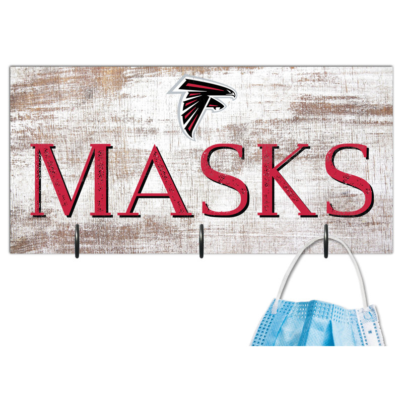 3 - Hook Wall Mounted Coat Rack, Atlanta Falcons