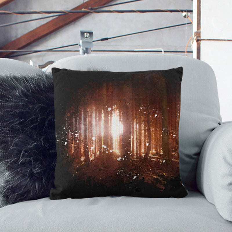 Square Cushion, 40cm H x 40cm W x 15cm D, Black