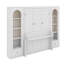Grand lit plateforme escamotable avec tablette, armoires latérales, tiroirs et DEL-1562226564
