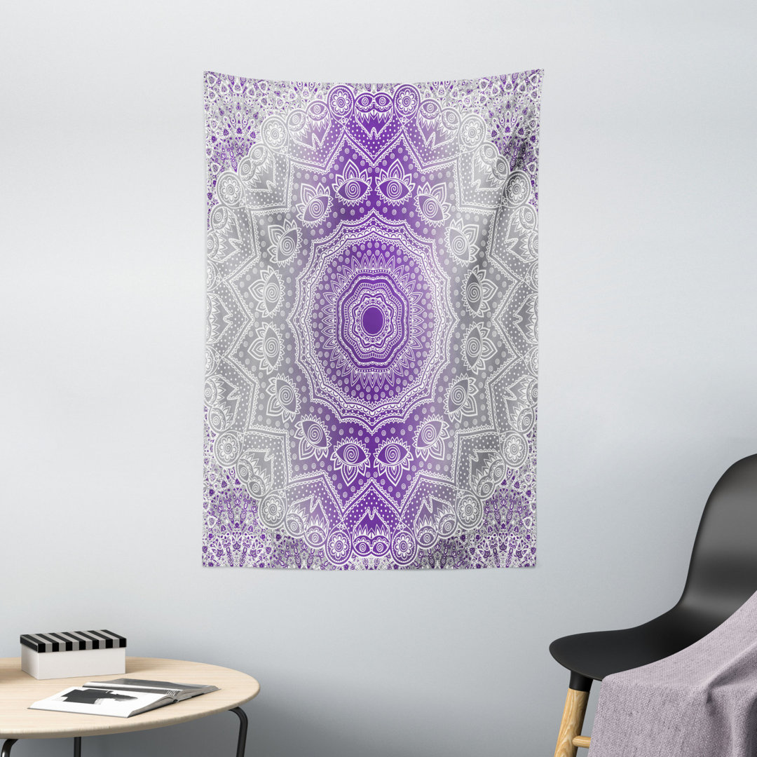 Wandbehang Ombre Mandala abstrakte Kunst Kosmos Thema Zeichen Design