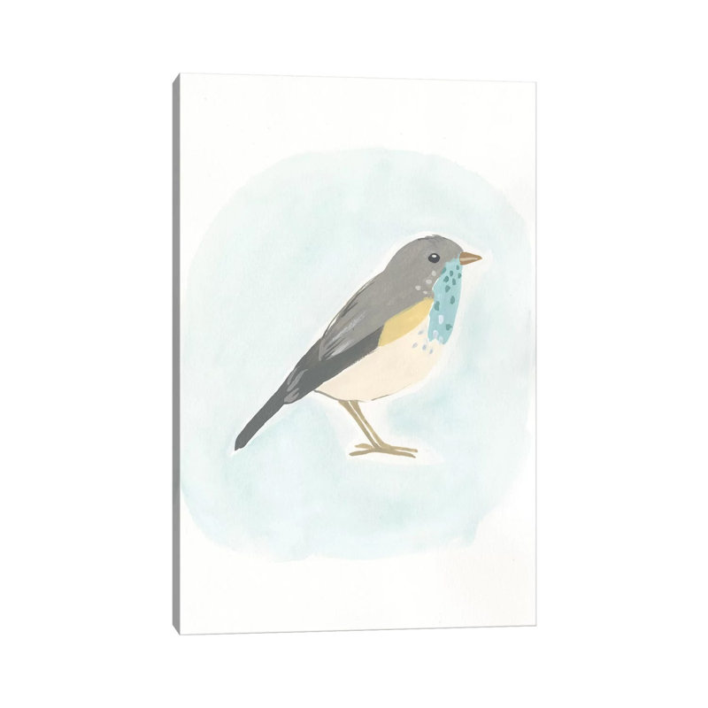 Dapper Bird I by June Erica Vess - Wrapped Canvas Painting, 20.32 cm H x 30.48 cm W