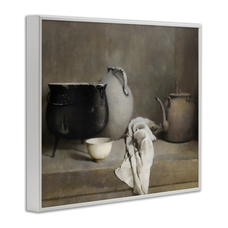 Giclée encadrée par Vase, H 11 po x l 14 po, Estampe numérique encadrée blanc bord de mer