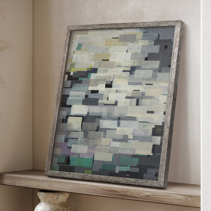 Reproduction encadrée de pièces de puzzle V2 - bois massif, H 30 po x l 24 po