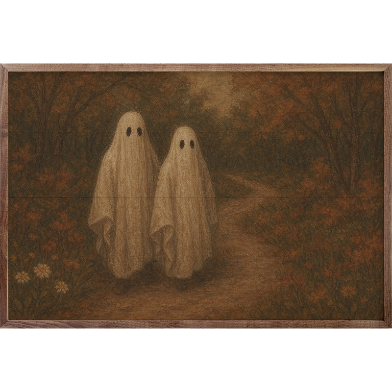 Couple de fantômes rétro, H 10 po x l 16 po