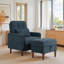 Upholstered Armchair with Footstool-1354990036