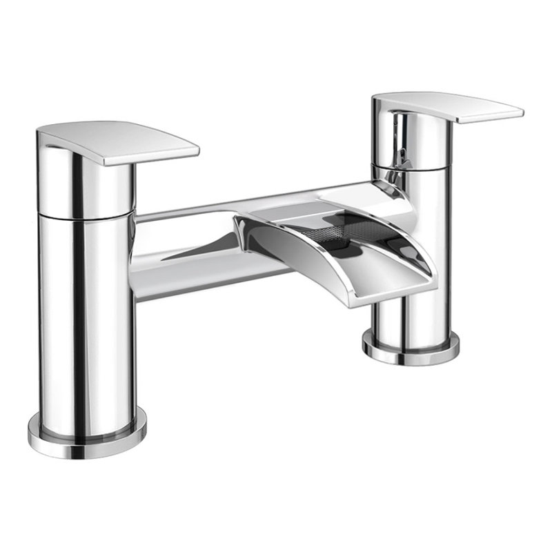VeeBath Symphony Round Waterfall Bath Filler Mixer Tap, Chrome