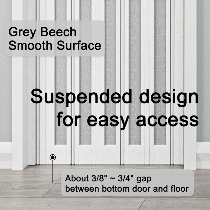 80“ Paneled PVC/Vinyl Accordion Door