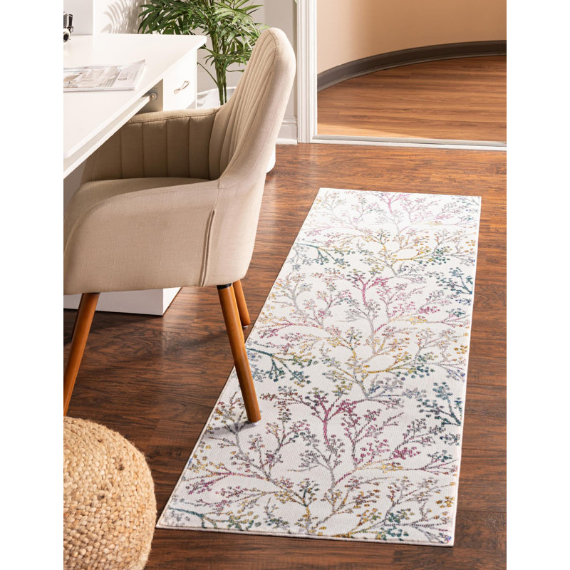 Floral Indoor Rug, Runner 2' x 6'