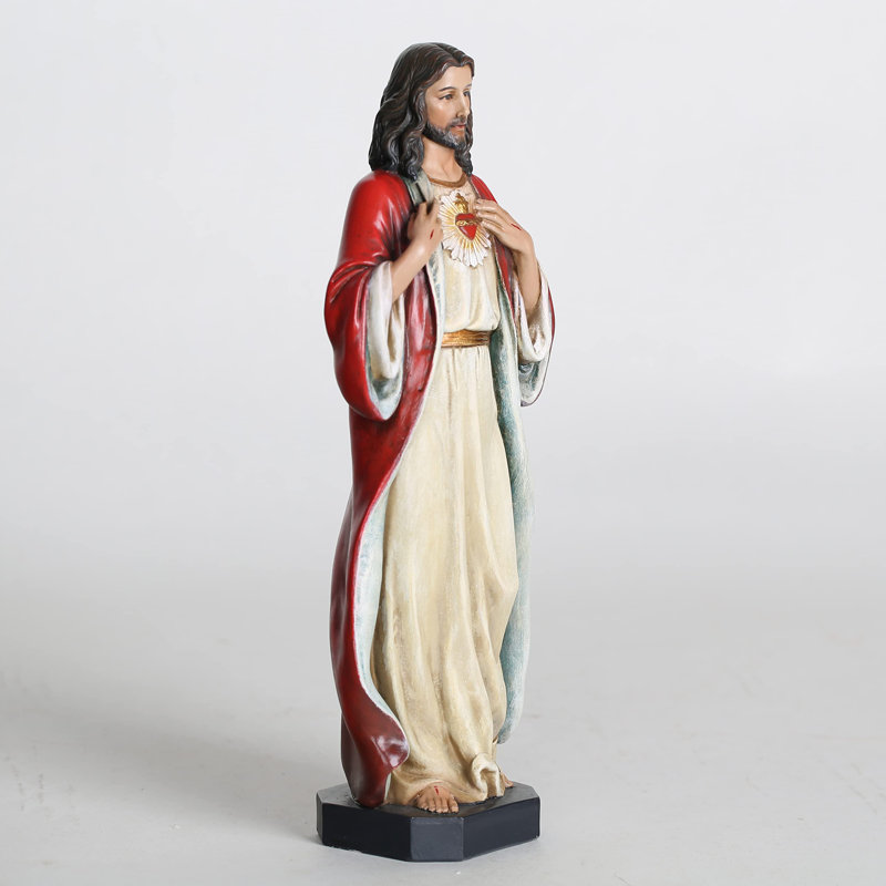 Statue de Jésus-Christ, cadeaux religieux, décoration intérieure inspirante, H 10 po, peint à la main