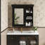 Armoire à pharmacie de salle de bain avec miroir 30 po x 28 po, armoire à miroir murale avec rangement, armoire de rangement noire au-dessus de la toilette pour salle de bain