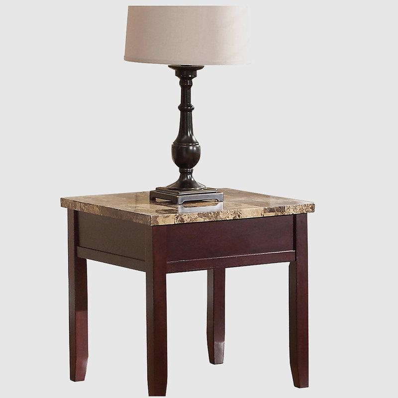 Table d'appoint 1 pièce en cerisier foncé