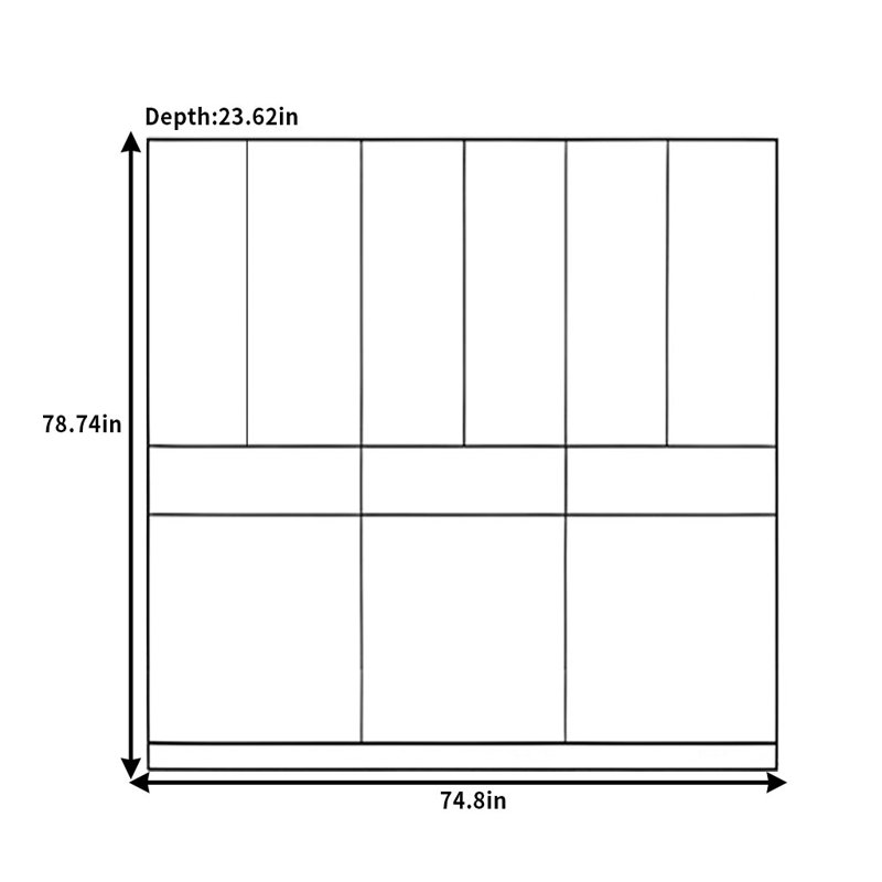 Aadhya, 78.74" H x 74.8" W x 23.62" D