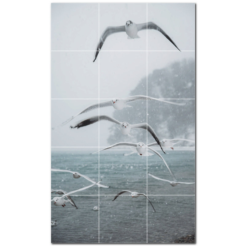Murale en céramique satinée Bird Photo 12 po x 12 po Bird