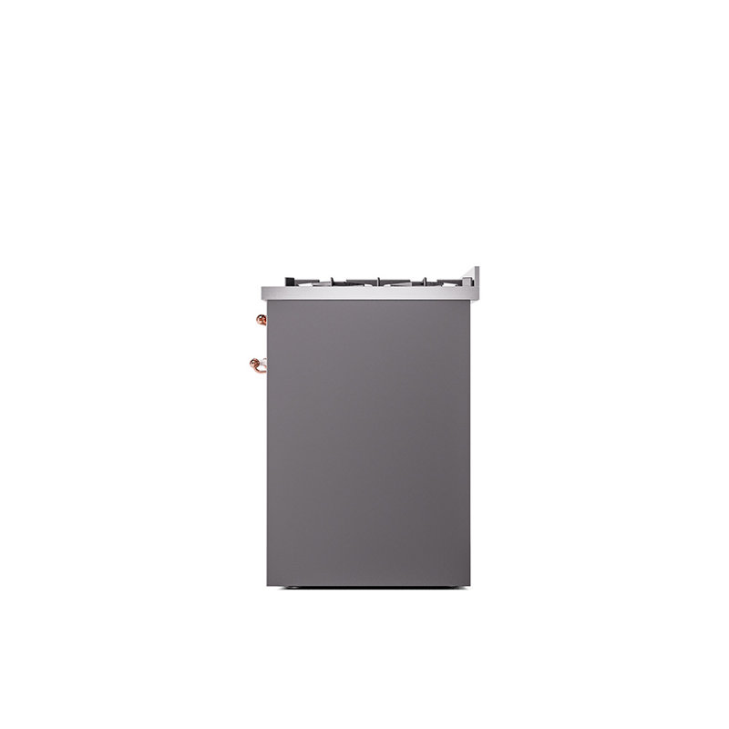 ILVE Nostalgie II 30 in Dual Fuel Range, Graphite Matte/Copper, Natural Gas