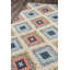 Tapis en laine fabriqué à la main de style sud-ouest Osiris en pêche / beige / bleu-88643355