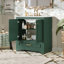 Meuble-lavabo de luxe 30 po avec lavabo en céramique, meuble-lavabo avec 2 grandes portes à fermeture douce, armoire de rangement en bois massif-665836041