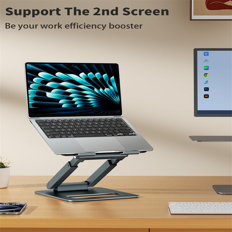 Metal Stackable Monitor Stand, Grey