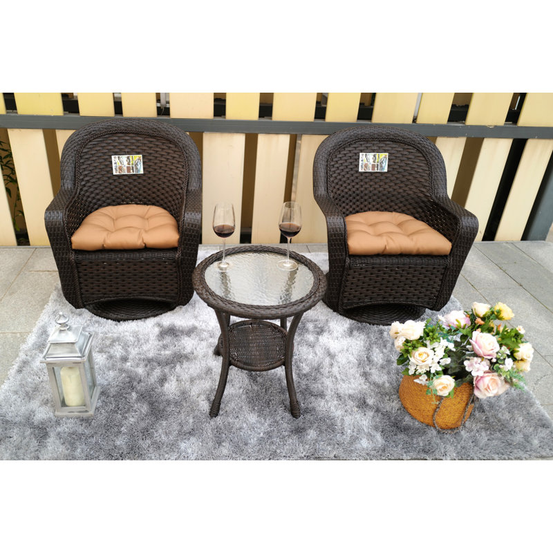 Wicker 2 - Person Patio Conversation Set