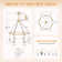 Nedek 6-Light Modern Round Pendant Glass Chandelier With Geometric Frame