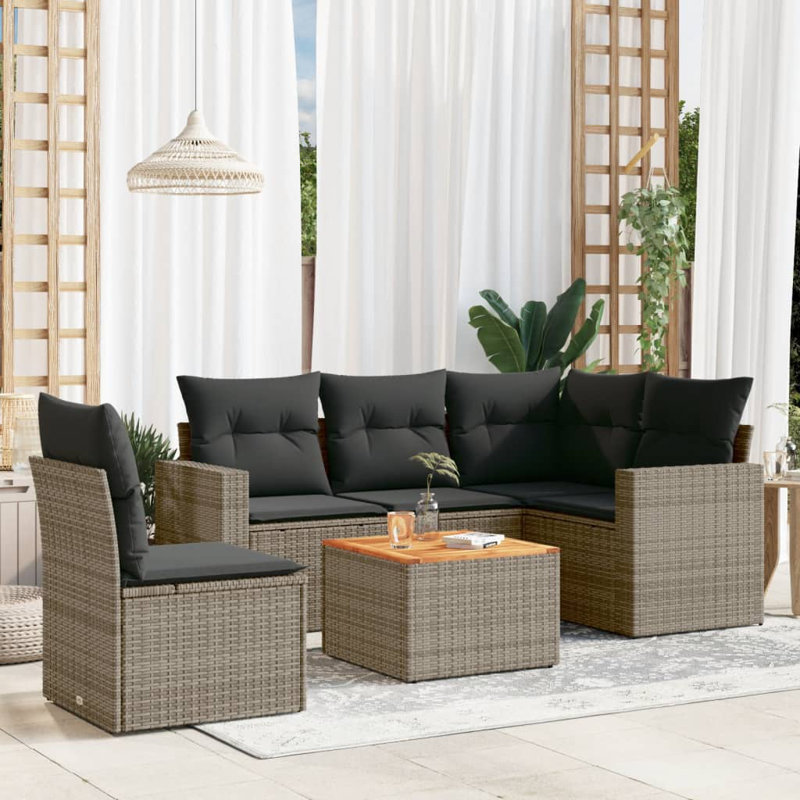 Vidaxl Garden Sofa Set, Gray
