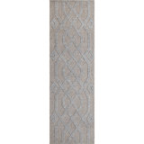 Cable Geometric Handwoven Blue Indoor / Outdoor Use Area Rug