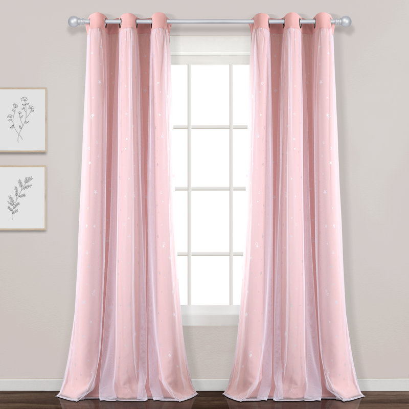 Star Room Darkening Curtain Pair, 38" W x 84" L