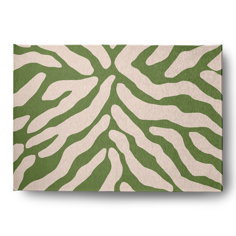 Cervin Chenille Animal Print Indoor Rug, Rectangle 5' x 7'