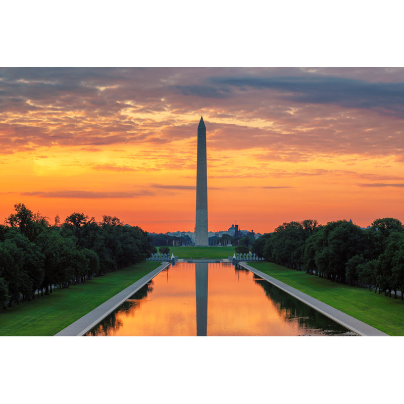 Bealeton Washington Monument au lever du soleil, H 8 po x l 12 po