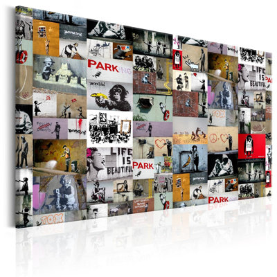 Kyliegh Banksy, collage sur toile