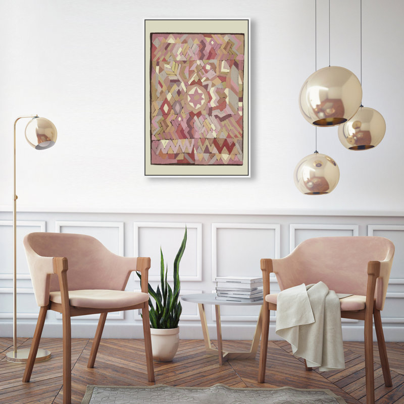 Tapestry Boehme Canvas Abstract Print by Oliver Gal, Black Frame, 10 x 15, 16"H x 11"W, White Floater Frame