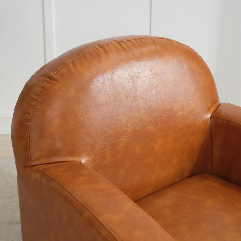 Fauteuil pivotant rembourré Oaklynd, Caramel
