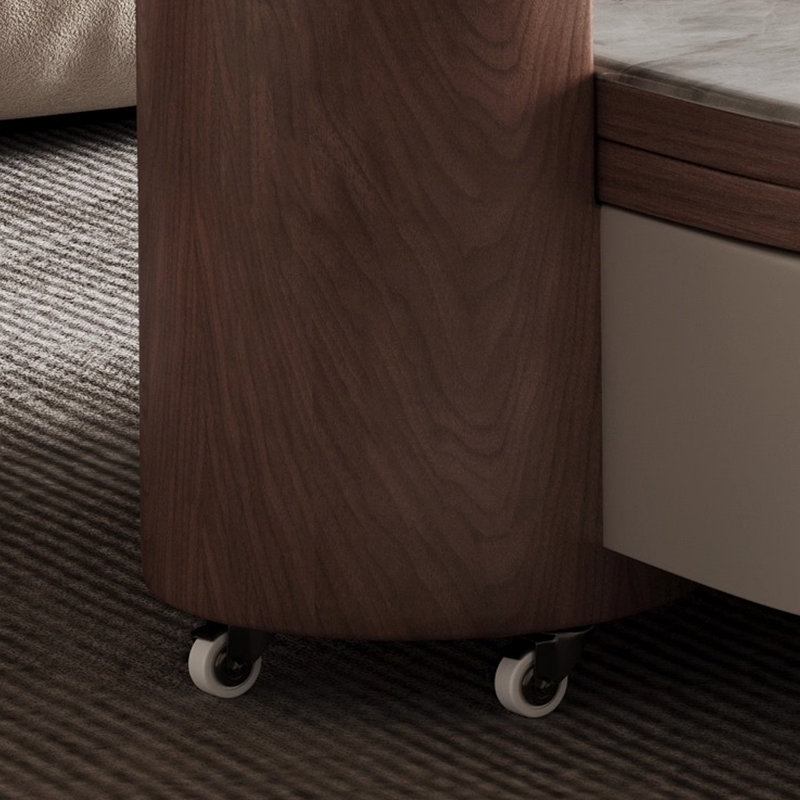 Extendable Marble Coffee Table with Drawers
