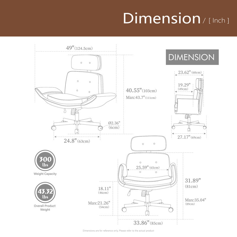 Fauteuil de bureau Criss, Beige