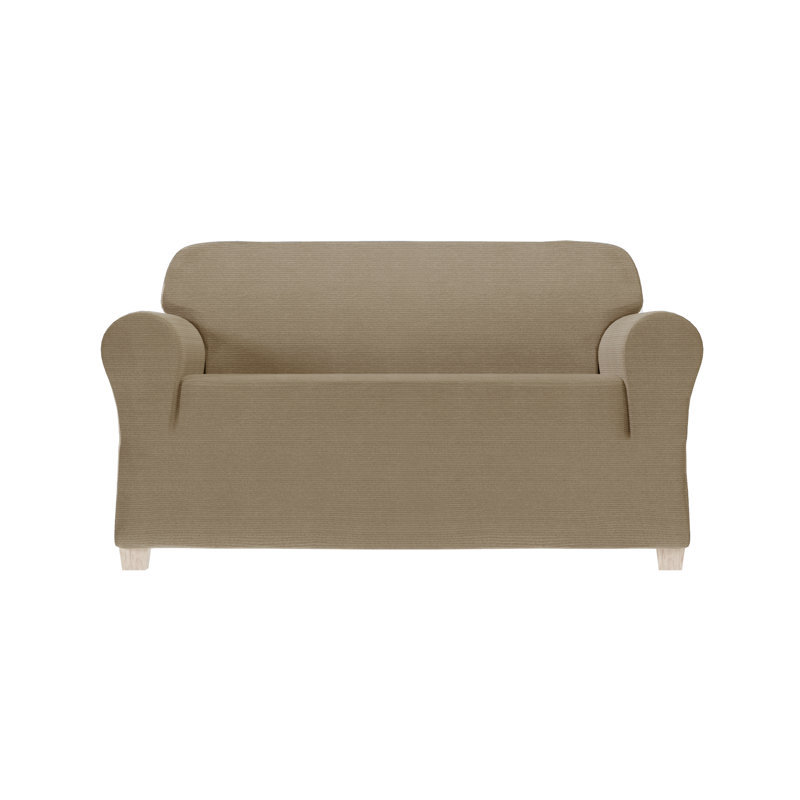Canapé en chenille extensible, Champignon, H 34 po x l 73 po x P 38 po