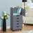 6-Drawer Office Drawer File Cabinet on Wheels, Desk Filing Cabinet Unit, Craft Office Drawer Storage Organization-1359656337