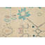 Tapis décoratif en laine de conception unique 4 pi 10 po x 6 pi 4 po noué à la main New Age