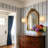 1-Light Faux Alabaster Flush Mounted Sconce