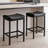 Counter Height Bar Stools Set of 2, 25.5 Inch Bar Stools for Kitchen Counter, Faux Leather Bar Stool, Black-202484882-202484880