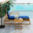 Acacia Wood Outdoor Lounge Set - Chair And Ottoman With Removable Cushions, All-Weather Outdoor Chaise Lounge/Daybed, Perfect For Patios, Balconies, And Gardens-1918796955