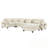 U-Shaped Chenille Sectional Sofa With Ottoman, Hidden Armrest Storage And Cup Holders-2054844875
