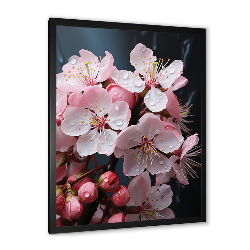 «Apple Blossom Minimalist Serenity I», reproduction d'art sur toile florale, H 44 po x l 34 po x P 1 po