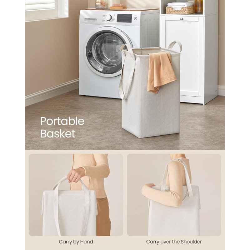 High Bathroom Cabinet With Laundry Basket