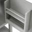 Meuble-lavabo de 20 po avec lavabo, armoire de salle de bain avec porte à fermeture douce, support de rangement et tablette ouverte, gris-923022875