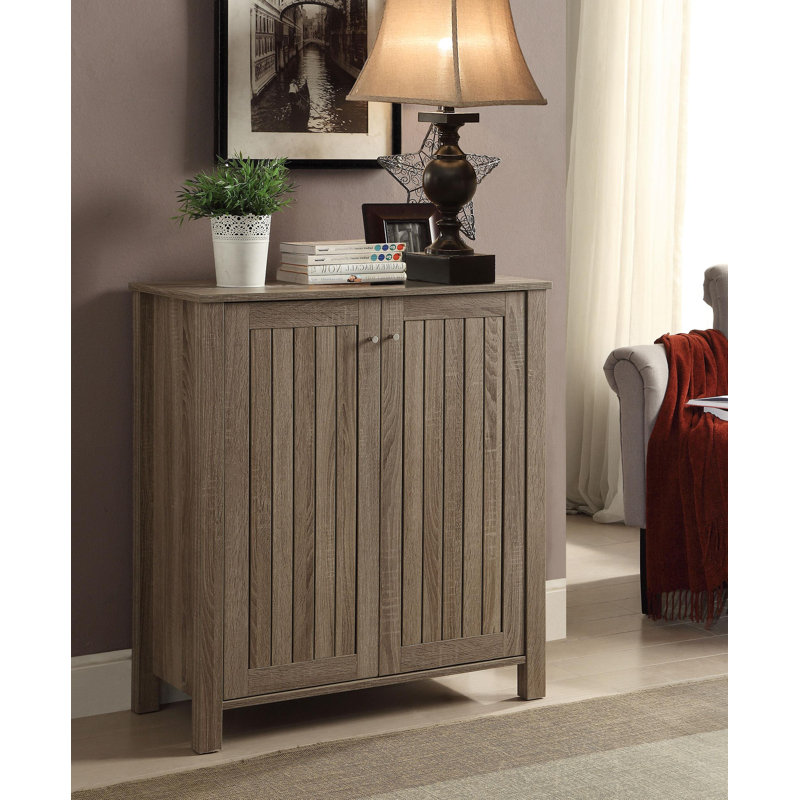 Armoire à chaussures en bois d'ingénierie à 4 tablettes Marisa Taupe foncé