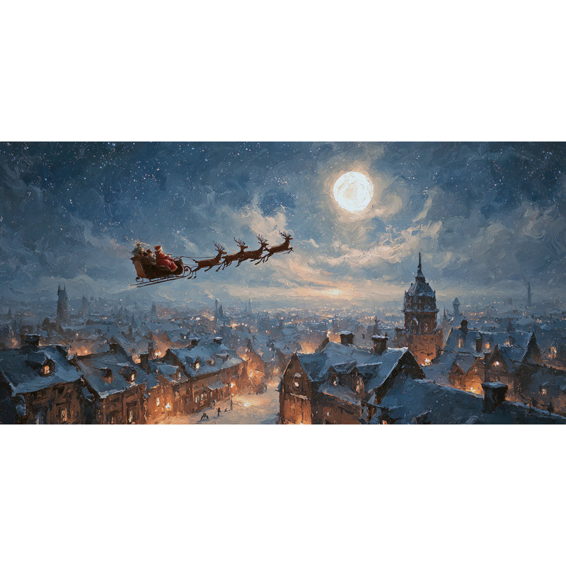 Art mural sur toile Santa, 20 po x 36 po
