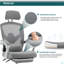 Chaise de bureau ergonomique à dossier haut en filet Mesh