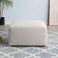 Revêtement en chenille beige, pré-assemblé, l 29,92 po, résiste à l'usure, utile comme repose-pieds ou petite table d'appoint, moelleux doux avec chenille, problème d'assemblage nul, hauteur de 16,73 po,