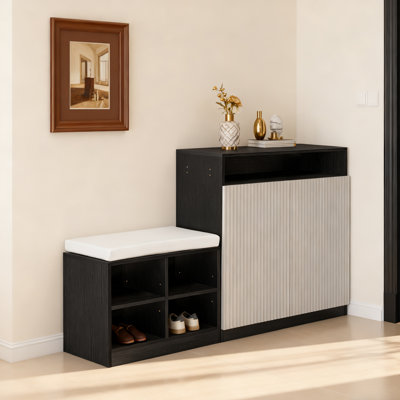 Shoe Cabinet With Bench And Cushion
