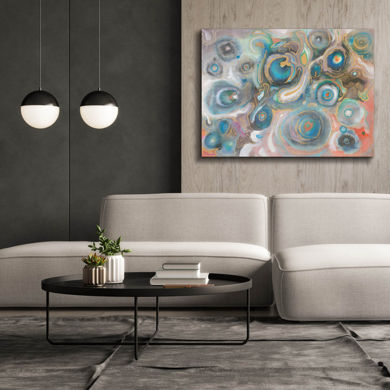 «Abstract Stones» par Danhui Nai, art mural sur toile, 40" H x 54" W